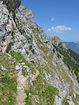 Querung über schrofiges Terrain