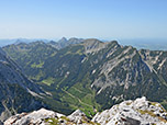 Blick über das Reintal zum Aggenstein und zur Großen Schlicke