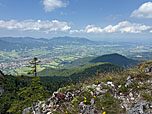 Blick vom Gipfel aufs Isartal