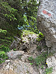 ...und durch eine Rinne zur Gipfelkuppe hinauf