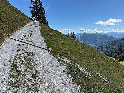Der Weg vollzieht bald darauf eine scharfe Kehre