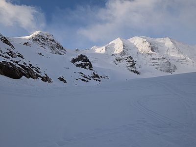 Vor uns der Piz Palü