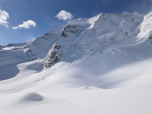 Die beeindruckende Nordwand des Piz Palü