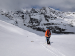 Der Piz Morteratsch und darunter der Morteratschgletscher