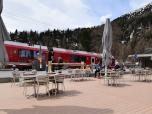 Mit der Rhätischen Eisenbahn fahren wir zurück zum Ausgangspunkt