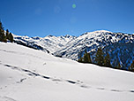 Links von der Bildmitte der Kleine Gilfert, der Rosskopf und der Rastkogel