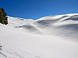 Unverspurten Schnee findet man am Gilfert selten