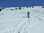 Vor uns der Außermelang-Hochleger.
