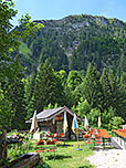 Auf der Terrasse der Nesslauer Alm