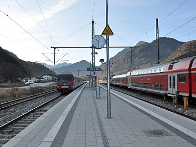 Startpunkt am Bahnhof Mittenwald