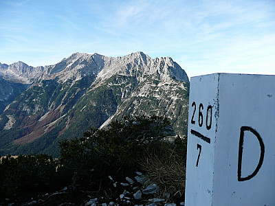 Der Grat bildet auch die Grenze