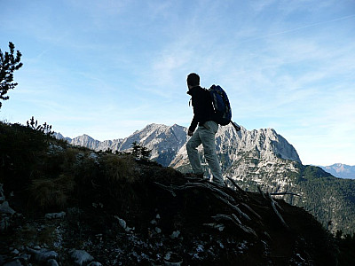 Wir genießen die Aussicht beim ...