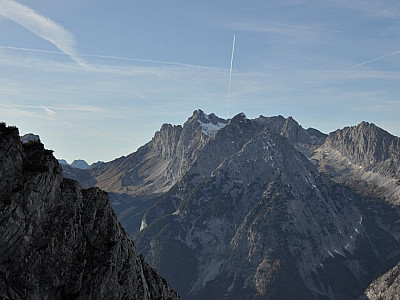 Im Westen die Leutascher Dreitorspitze 