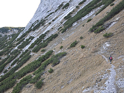 Unter dem Achterkopf wandern wir zur...