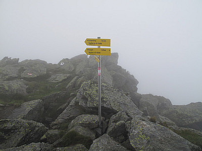 Wegweiser am Gipfel