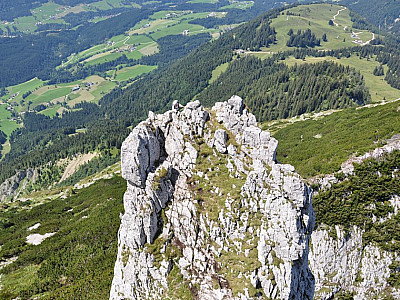Blick zurück auf das Donnermandl und...