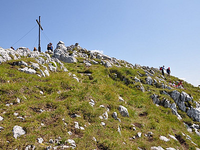 Gehgelände kurz vor dem Gipfel