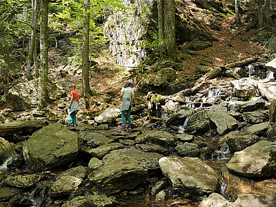 ... überqueren wir den Höllbach.