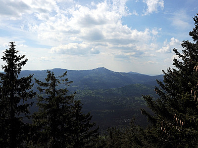 Der Blick nach Westen zum Großen Arber