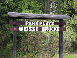 Wir starten am Parkplatz Weiße Brücke