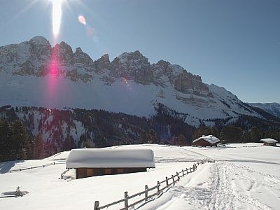 Blick zurück zur Abzweigung