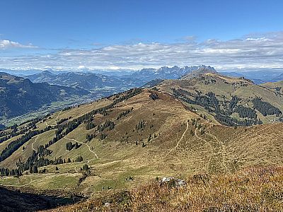 Blick über das Kitzbüheler Horn zum Wilden Kaiser