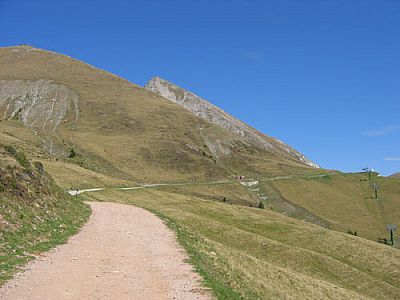 Unterwegs über Skigebiet