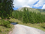 Vor uns zeigt sich erstmals der Gipfel der Roten Wand