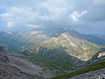 Der Allgäuer Hauptkamm hängt ebenfalls im Nebel