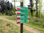 Der Wegweiser LA1 führt uns mal ...