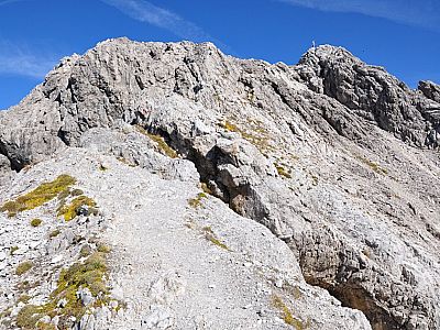 Gipfelkreuz in Sicht