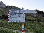 Wegweiser an der Hinteren Gemstelalpe