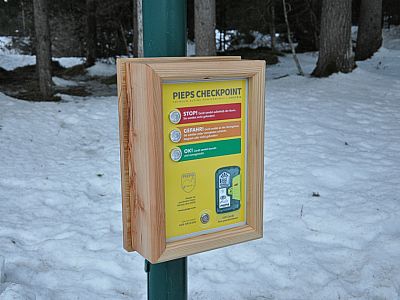 Der Pieps Checkpoint am Parkplatz Waldesruh