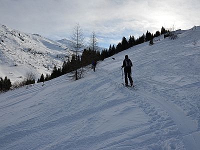 ... und den gegenüberliegenden Hang hinauf.