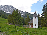 Die Gedenkkapelle St. Bernhard auf der Kührointalm