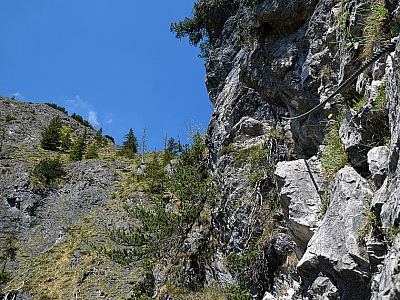 ... und wir klettern im A-Gelände auf ...