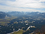 Blick zu den Kitzbüheler Alpen, markant sticht der Große Rettenstein heraus