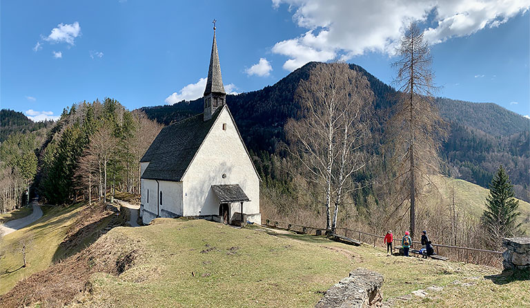 Gscheuerwand (1106 m) und Streichenkirche