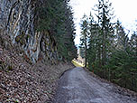Schließlich spazieren wir über den Fahrweg...