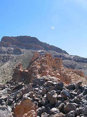 Von dieser Seite erfolgt der Abstieg