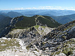 Blick über den Guffertstein zu den Hohen Tauern