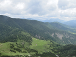 Der Blick hinunter zum Issalmsattel