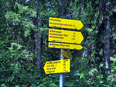 Die Lechaschauer Alpe ist bereits angeschrieben