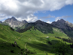 Blick zurück zur Lechaschauer Alpe