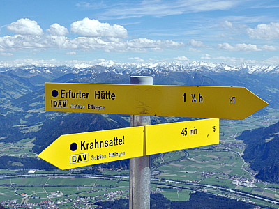 Wir machen uns auf zum Abstieg zur Erfuter Hütte