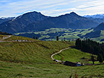 Blick vom Harausattel zur Haraualm