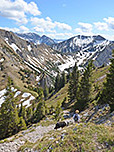 Abstieg vom Scheinbergjöchl zum Lösertaljoch