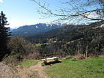 Rastplatz mit schönem Blick zum Brauneck