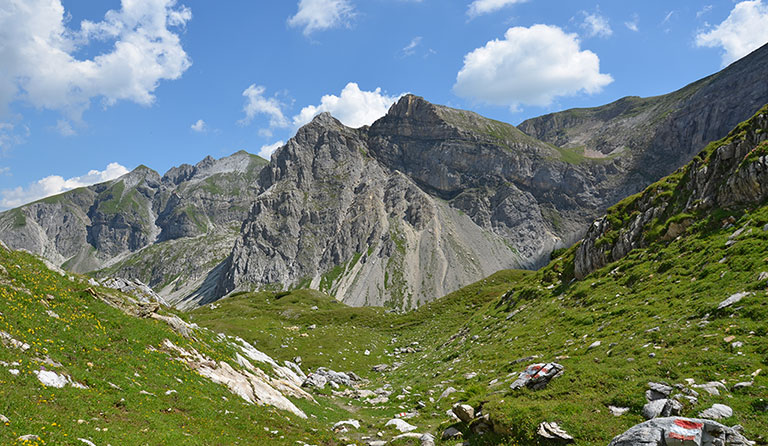 Hengst (2074 m) und Wildsee von der Südwiener Hütte