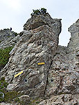 ...Links der leichte Anstieg, rechts die B/C-Stelle ("da Luftige")